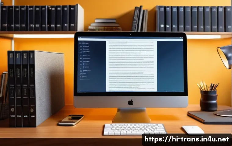 번역사 업무에서의 윤리와 규정 - A professional Indian translator working at a modern office desk, surrounded by bilingual Hindi-Engl...